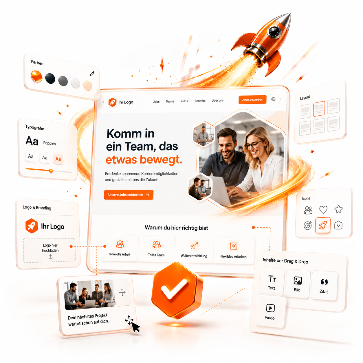 Job Rocket voll personalisierbar